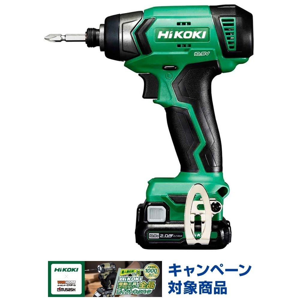 ハイコーキ　HiKOKI 10．8Ｖインパクトドライバ WH12DA 2BS, アグレッシブグリーン, WH12DA 2BS