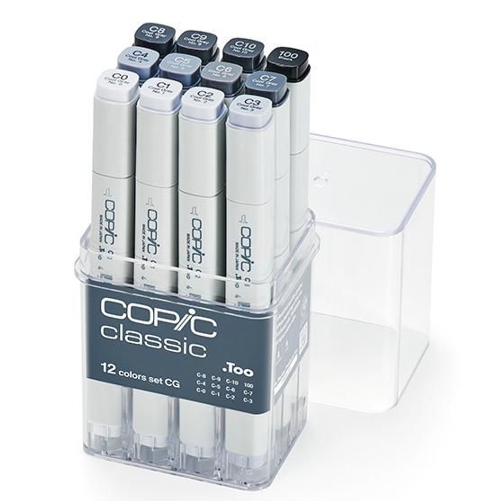 コピッククラシック 12色セット CG クールグレイ 12501019, 12色セット クールグレイ, コピッククラシック　セット