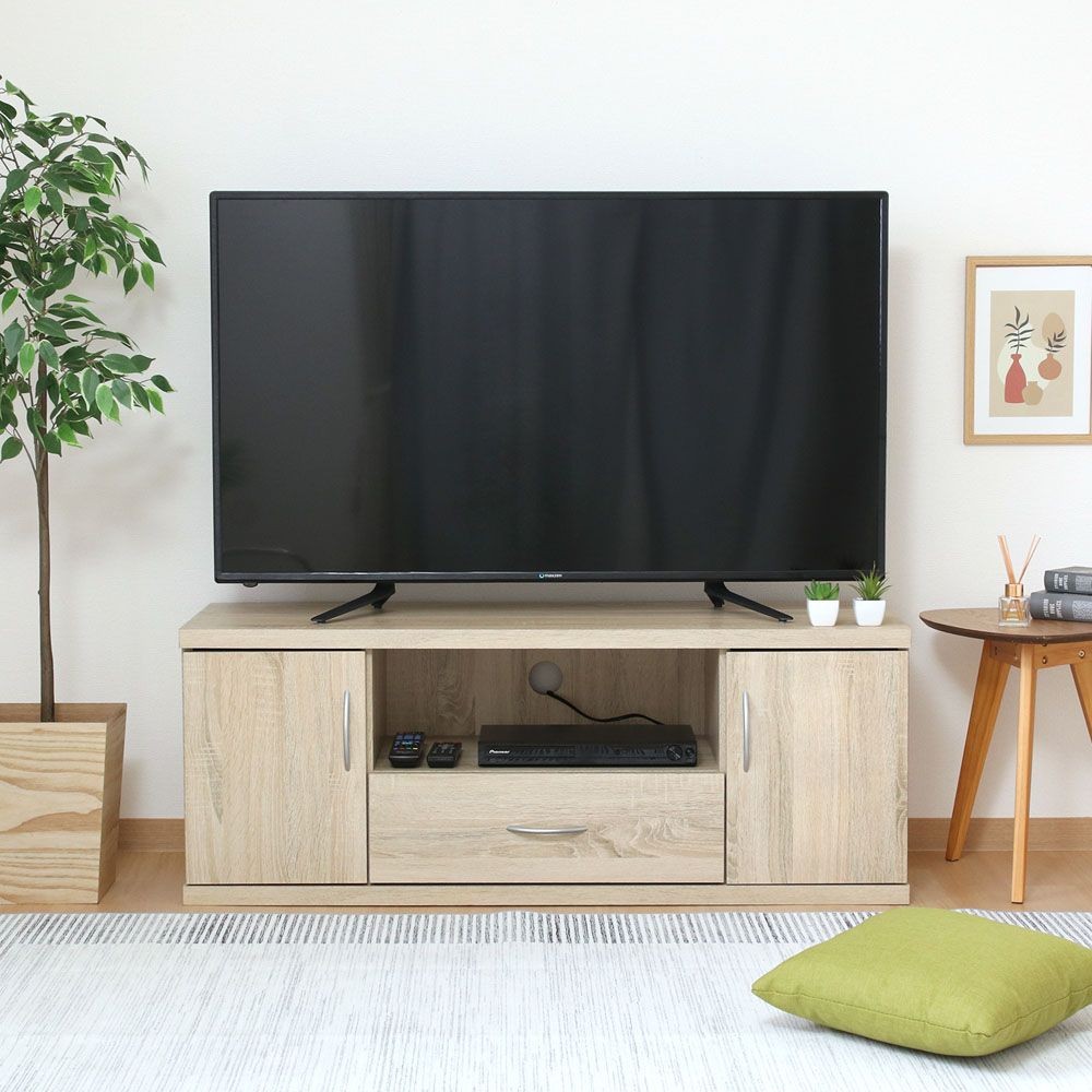 不二貿易 ラルゴ　ワイドローボード　オーク【メーカー直送・代引不可】, オーク, 幅1180mm&times;奥行415mm&times;高さ450mm