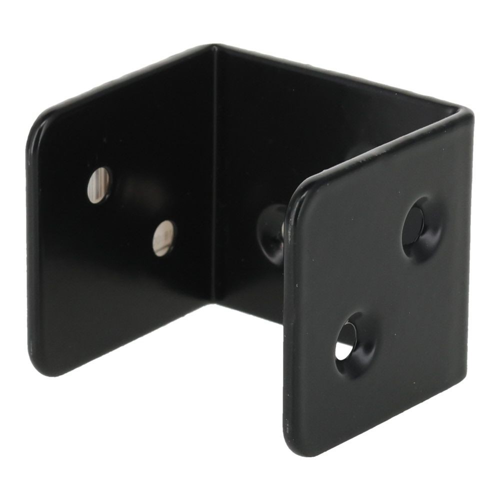 ２×４金具コの字型　３５×３７×４２, 黒, コの字