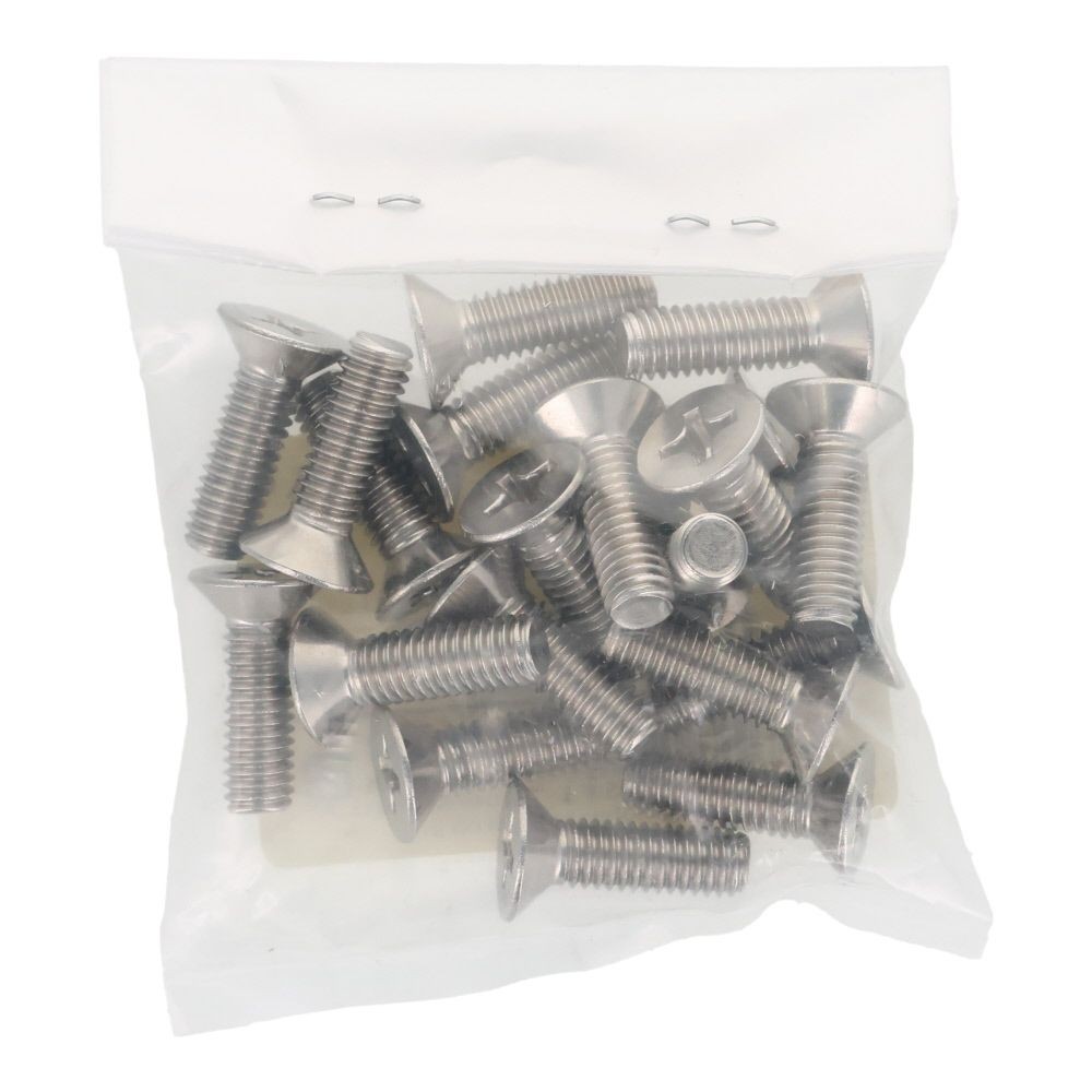 ＯＨＳＡＴＯ　ステンレス　小ねじ　皿　Ｍ６&times;２０　２０入, ステンレス, 20個入り