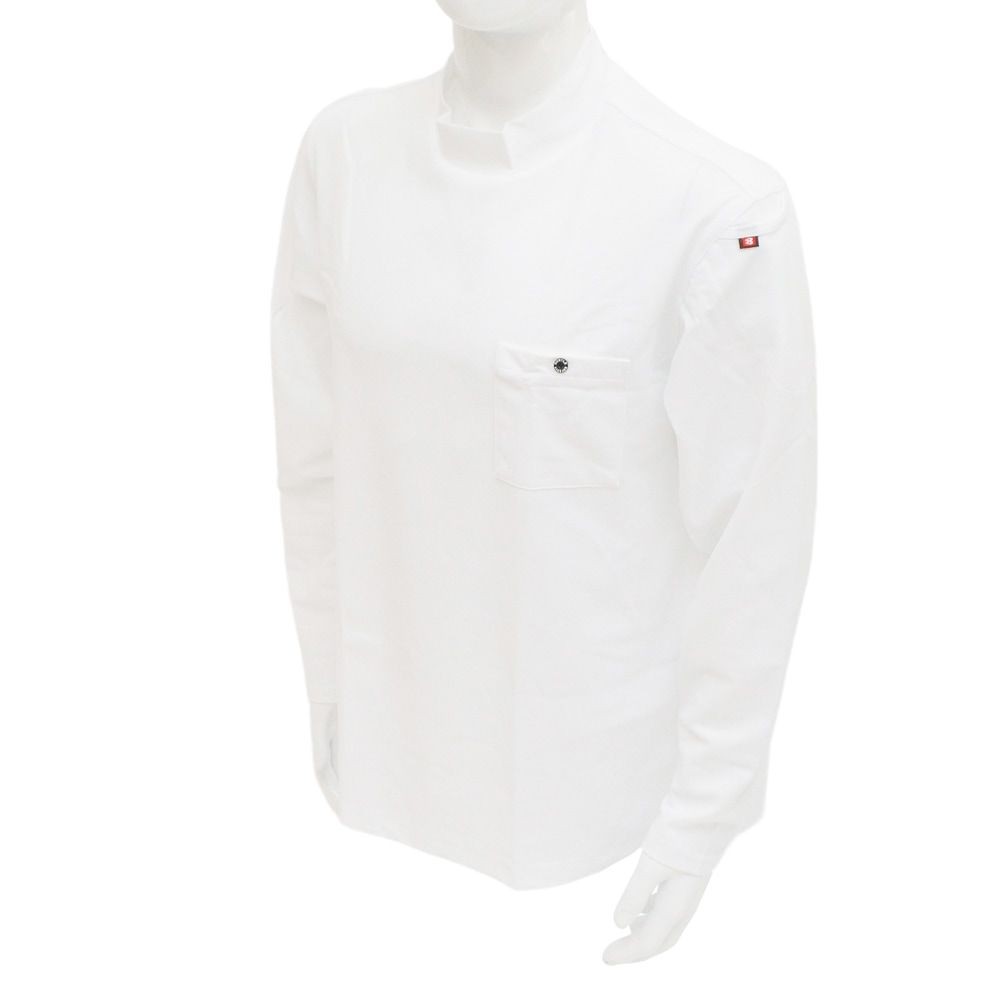655 モックネックロングＴシャツ, ホワイト, Mサイズ