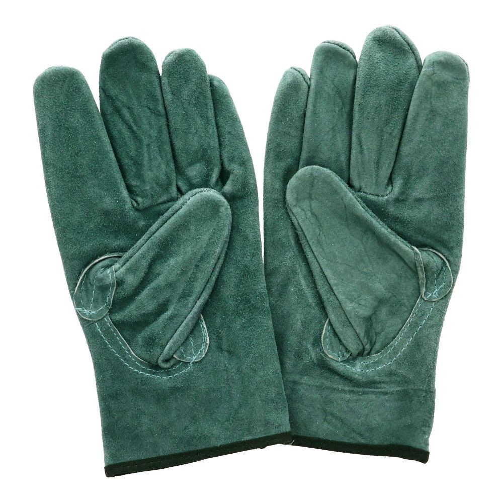 ●オイル加工　着脱ラクラク牛床革手袋　1双入り, ライトグリーン, ＪＷＧー024Ｂ