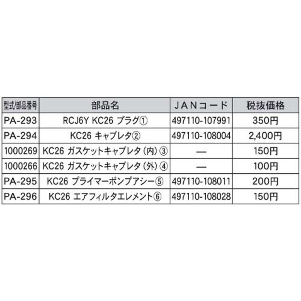 【現行品】工進ＫＣ26用パーツキャブレターＰＡー294, その他カラー１, その他サイズ１