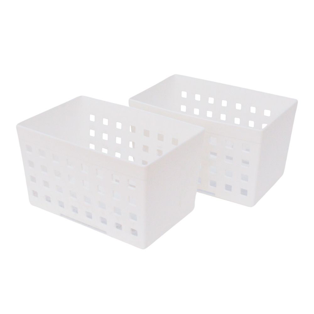 仕切り板と連結できる整理箱　２個入り, ホワイト, 2個組