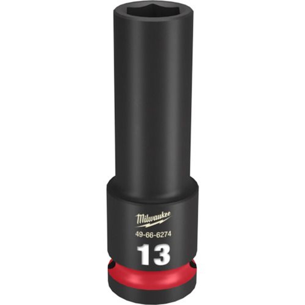 milwaukee SHOCKWAVE IMPACT DUTY ディープインパクトソケット 1/2インチ(12.7mm)角 13mm, 49-66-6274, 13mm