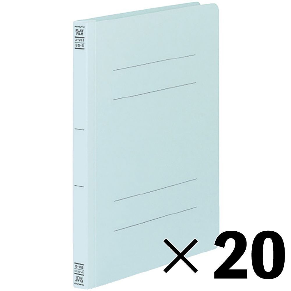 【20冊セット】コクヨ　フラットファイルV樹脂製とじ具B5縦 15mmとじ 青 フ-V11B【メーカー直送・代引不可】, 青, B5S