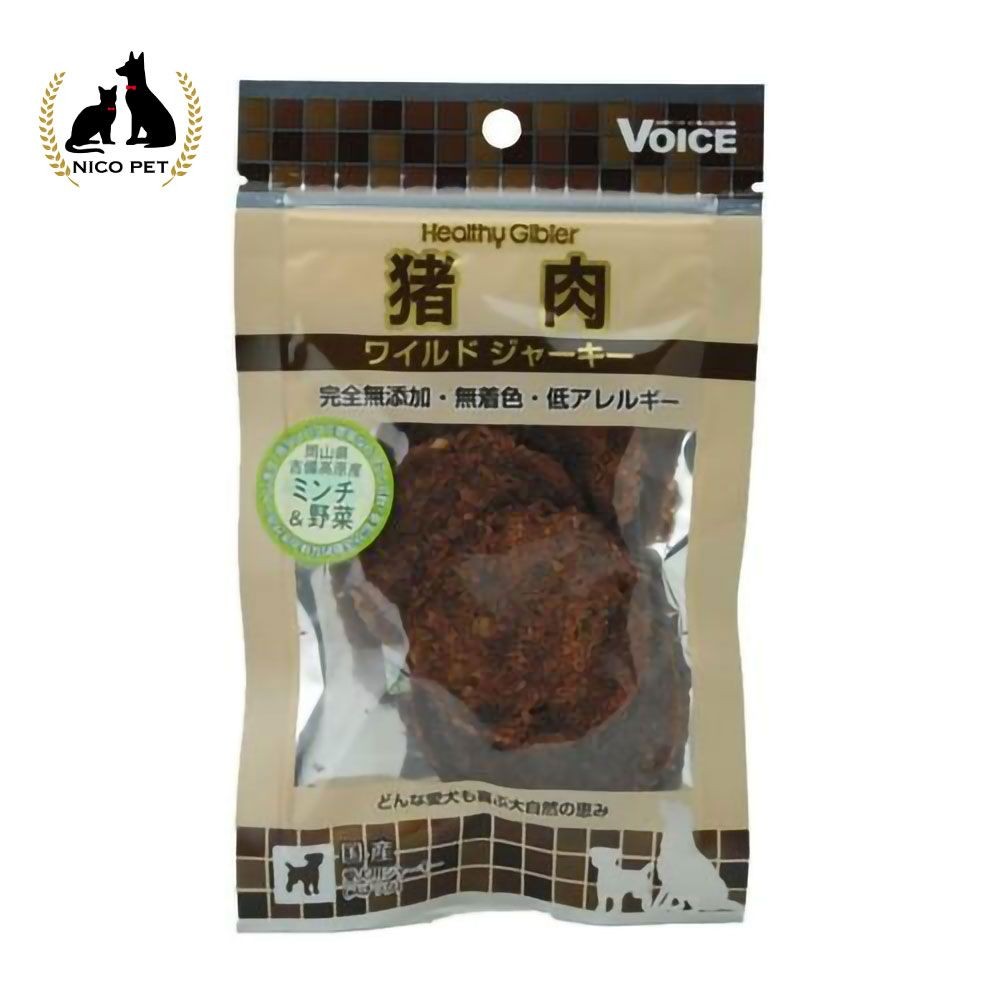 ヴォイス ヘルシージビエ 猪肉ワイルドジャーキー ミンチ＆野菜 20g, ミンチ野菜, 20g