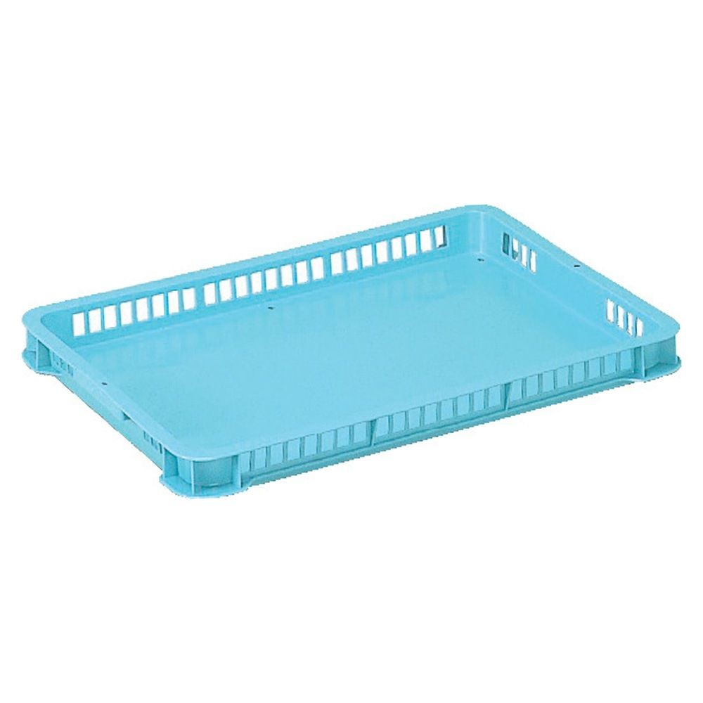 サンコー サンテナー B#18-3 孔有  ライトブルー 101102-00 &times;10個セット【メーカー直送・代引不可】【法人限定】【日祝配送不可・時間指定不可】, ライトブルー, 10P