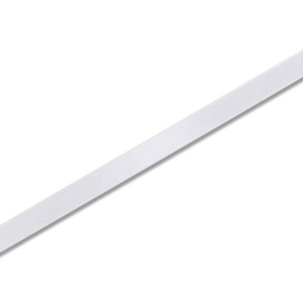 シングルサテンリボン　20m巻　白, ホワイト（6mm）, 6mm