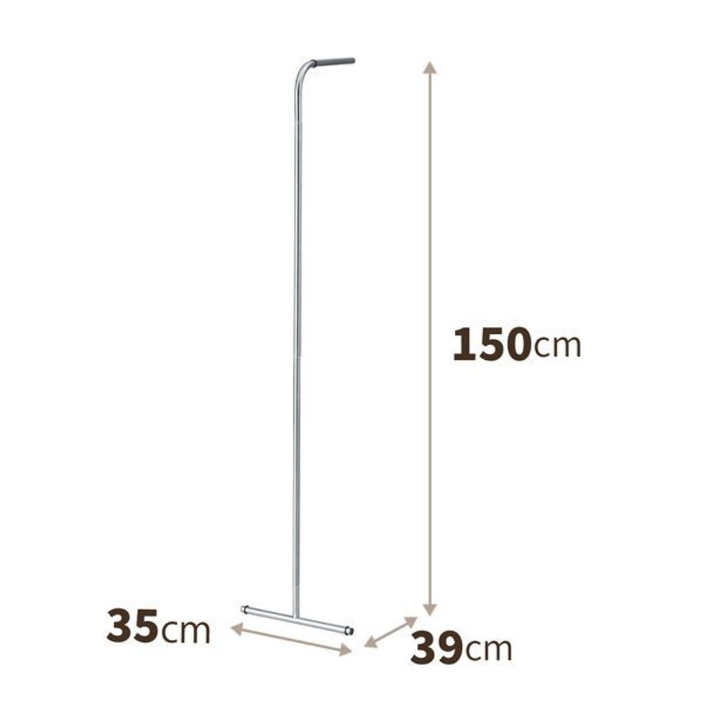 天馬 ポーリッシュ インテリア物干し スリムハンガー PSI-09, ステンレス, 幅350×奥行390×高さ1500mm