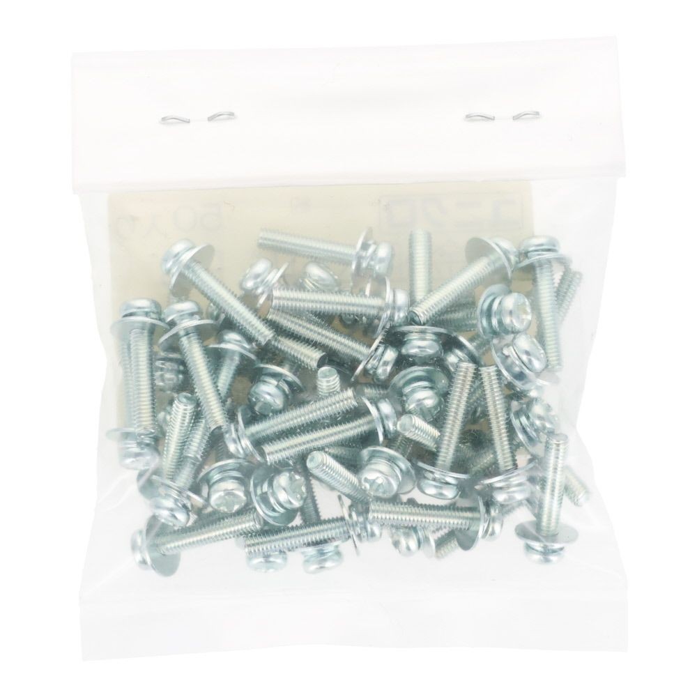 ユニクロ　座金組込ねじ　Ｐー３　Ｍ３&times;１５　５０個入り, ねじ, M3&times;15