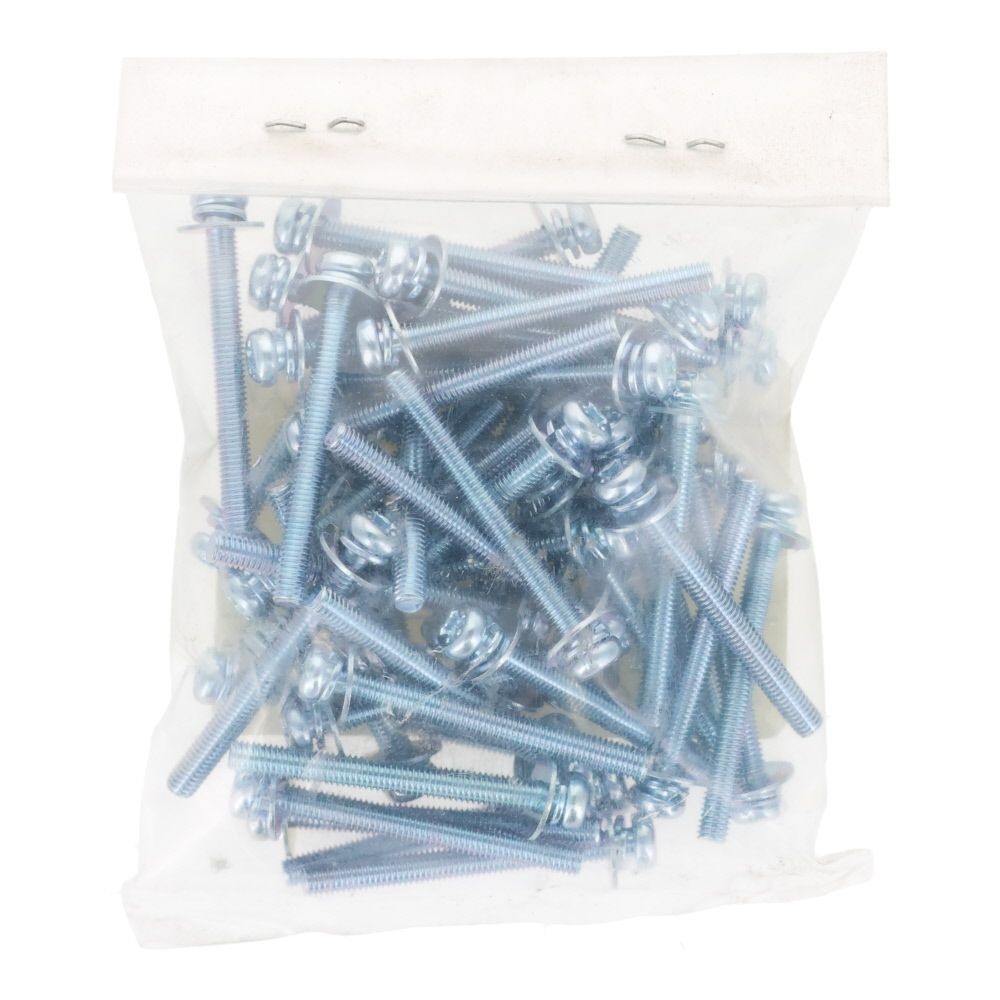 ユニクロ　座金組込ねじ　Ｐー３　Ｍ３&times;３０　５０個入り, ねじ, M3&times;30