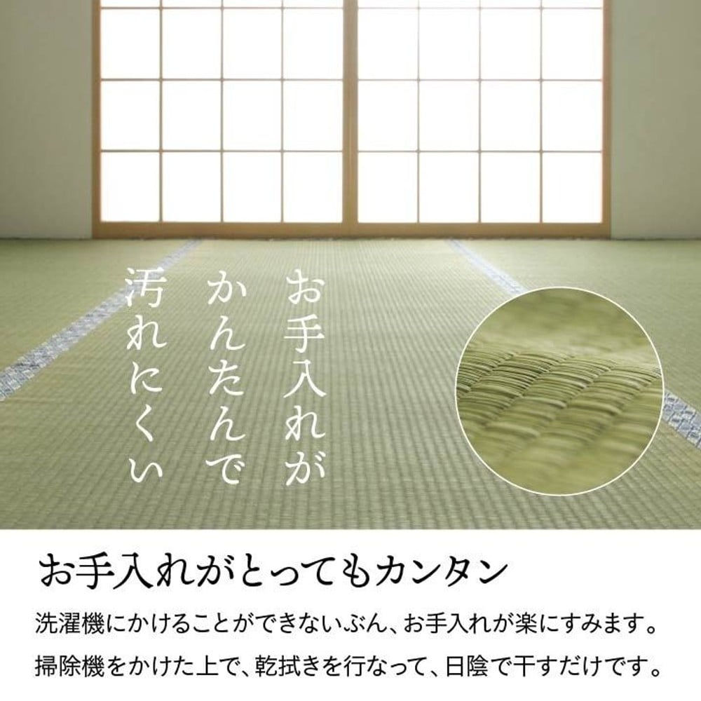 純国産 い草 上敷き 上質ない草で作った カーペット 双目織 江戸間 【メーカー直送・代引不可】, い草, 江戸間1畳 88&times;176cm