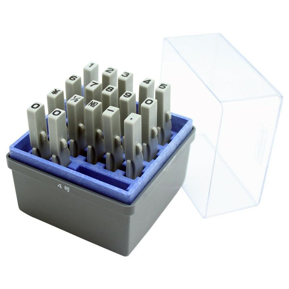 シヤチハタ　柄付ゴム印　数字　　ゴシック体　ＧＲＮ―4Ｇ, 数字ゴシック体, 4号