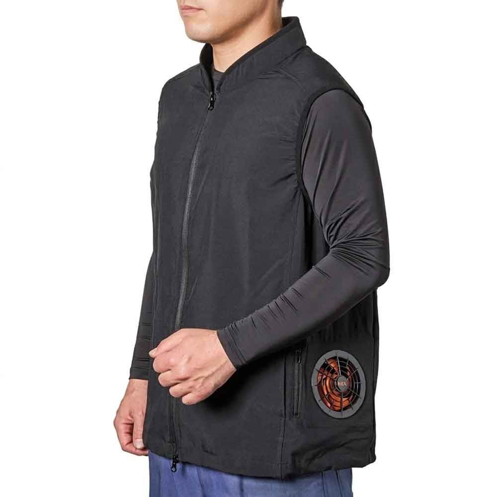 【2026年モデル】ウイザ　WIZ'A　スタンダード空調ウェア　ベスト　ブラック, ブラック, Sサイズ