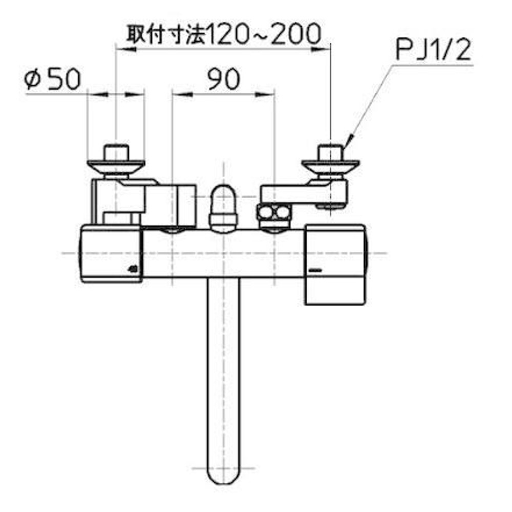 サンエイ SANEI 浴室用サーモシャワー混合栓 SK18CT53U-13-VH, メッキ, SK18CT53UｰVH