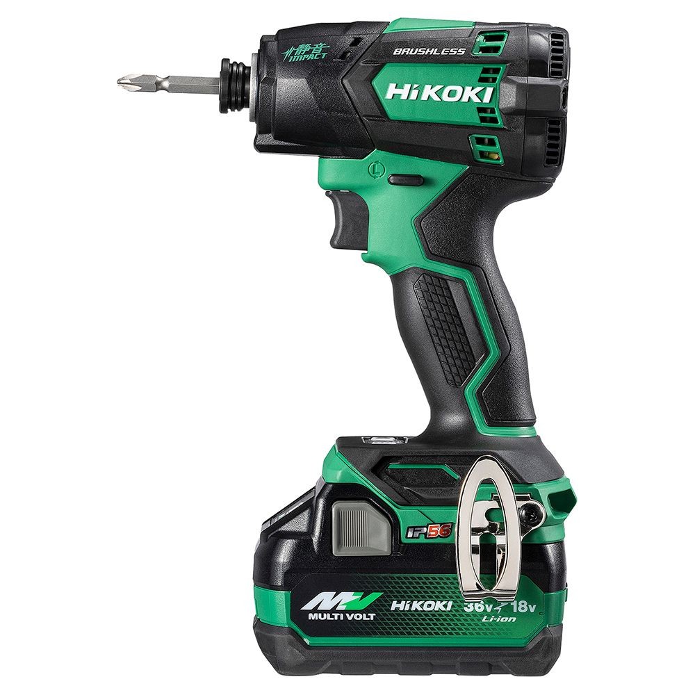 ハイコーキ　HIKOKI １８Ｖ静音インパクト（蓄電池２個、充電器付き） WHP18DA (2XPZ)