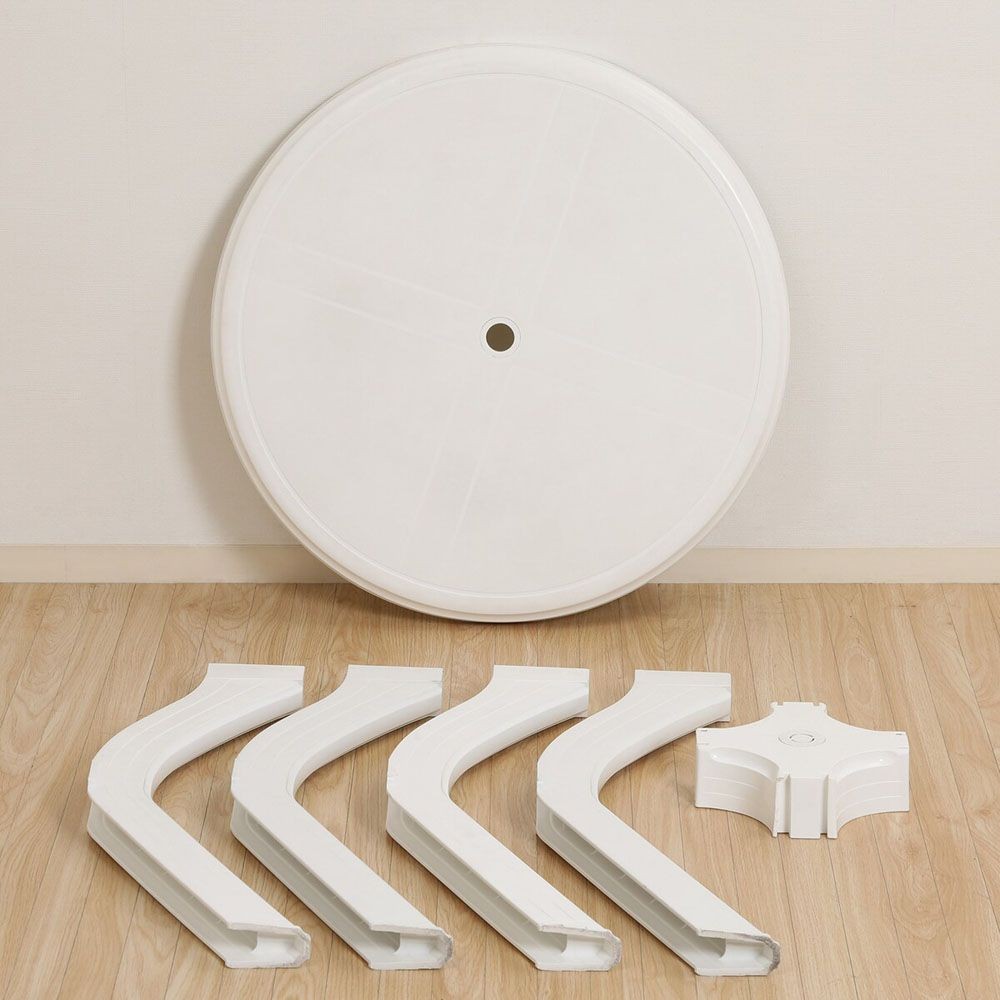 ＰＣ　ラウンドテーブル　アンジェロ　ホワイト（12278）【メーカー直送・代引不可】, ホワイト, 670×670