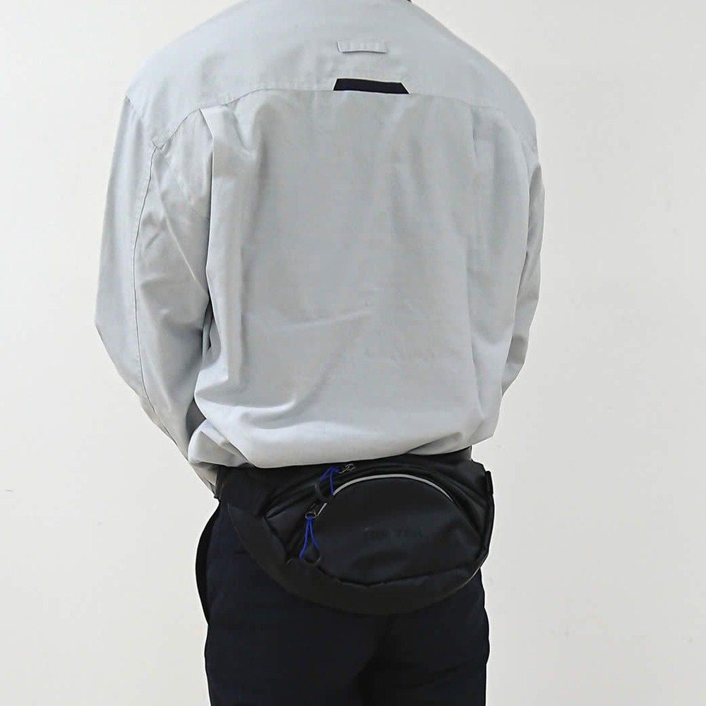 防水生地を使ったウエストバッグ　Ｔ04, ブラック, 約3.0Ｌ