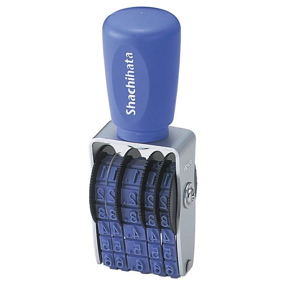シャチハタ　回転ゴム印　　　ＮＦＤ―5Ｇ　ゴシック体, ブルー, 5号