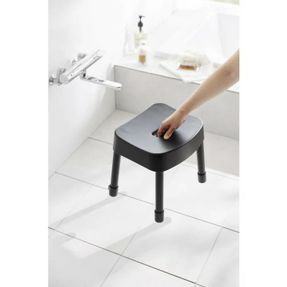 山崎実業 MIST ミスト マグネット&風呂イス SH30, ブラック, 幅325mm&times;奥行275mm&times;高さ300mm
