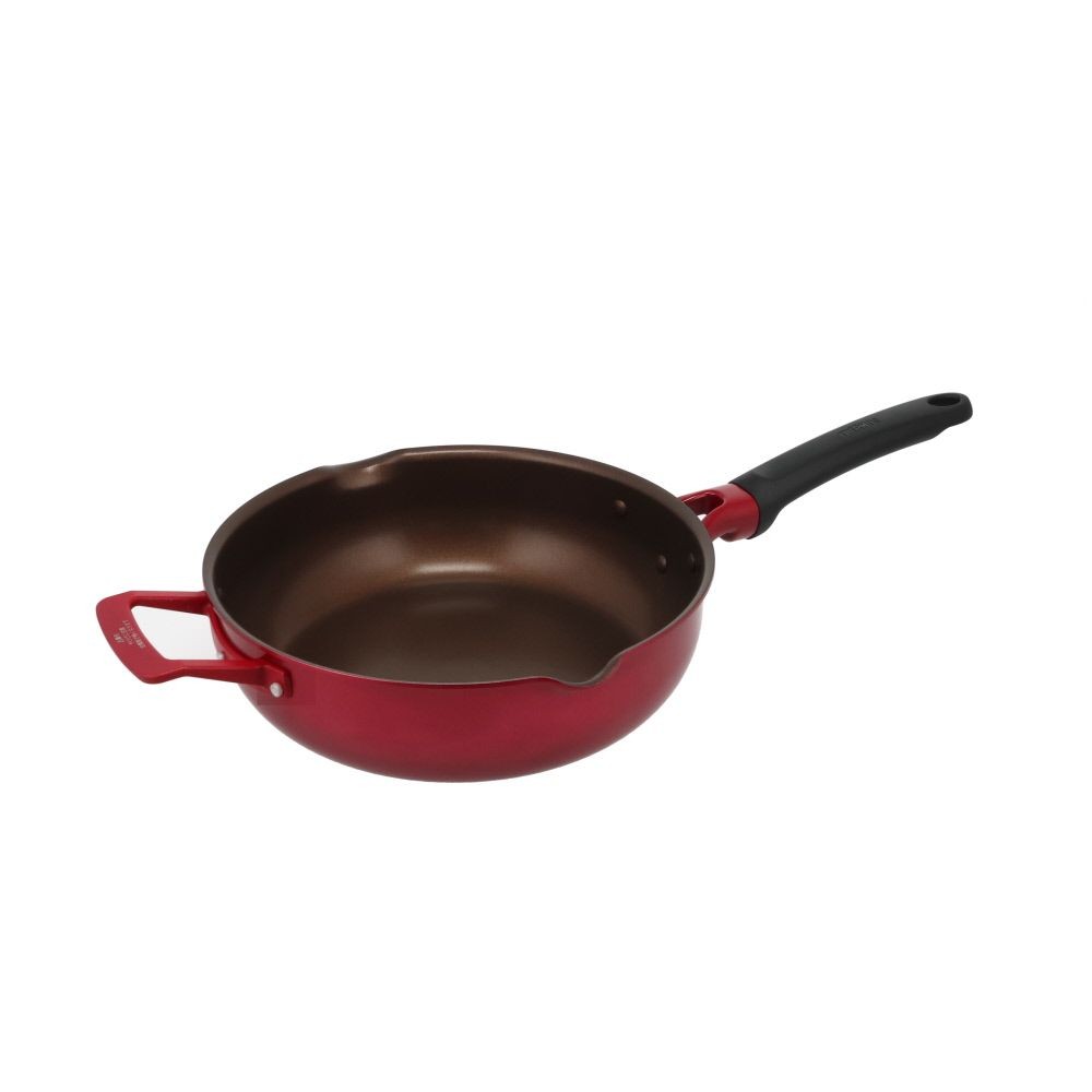 【数量限定】デュラブルシリーズ　IHマルチパン　KFJ, レッド（24）, 24cm