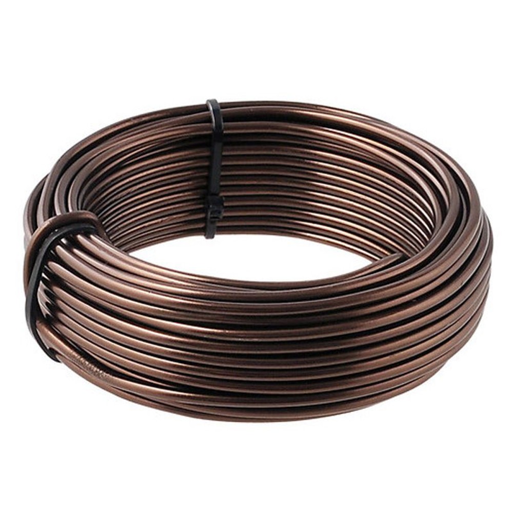 自然作　アルミ線　150ｇ（10ｍ）　2．5ｍｍ, 茶, 2.5mm