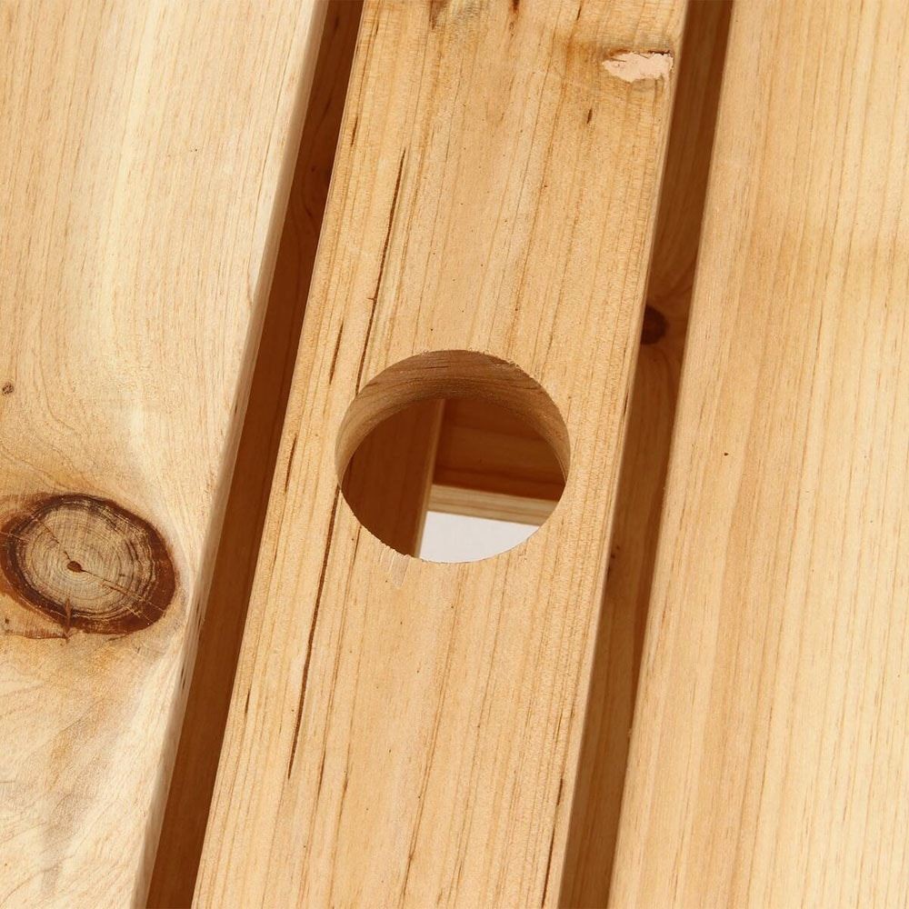 ＢＢＱテーブル＆ベンチセットミニ　コンロスペース付　ＮＡ【メーカー直送・代引不可】, ナチュラル, ベンチセットミニ