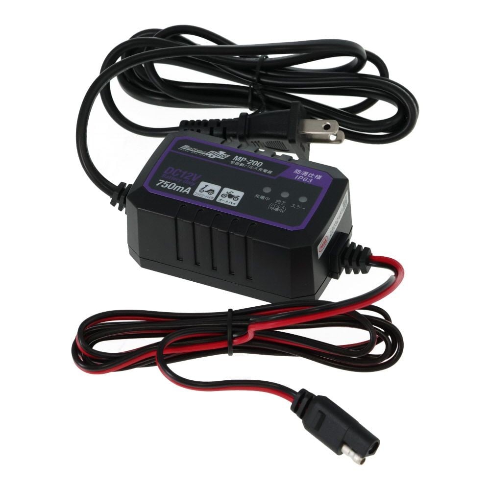 Meltec 全自動パルス充電器, ブラック, 12Vバッテリー専用