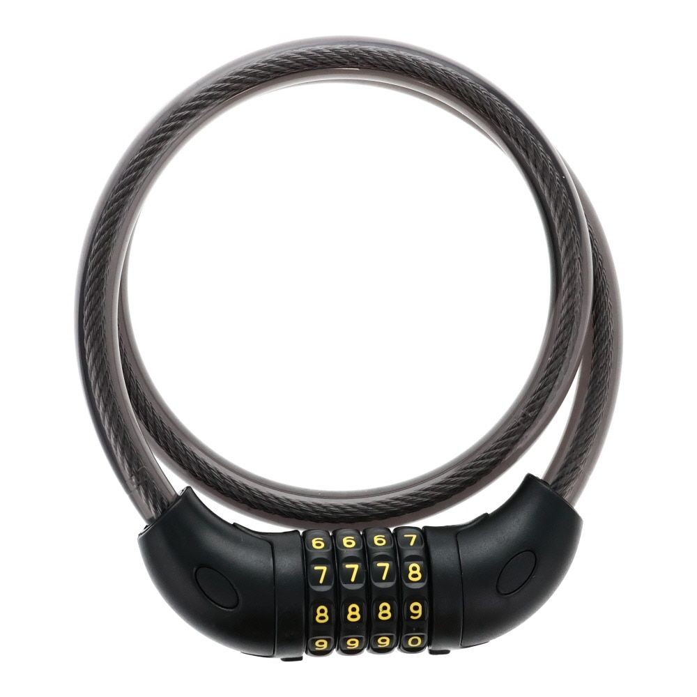 ダイヤルワイヤー錠　70ｃｍ, ブラック, 70cm