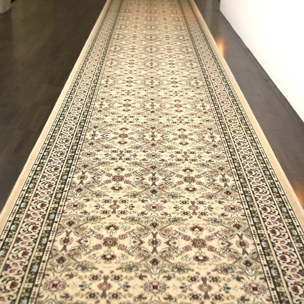 洗える・すべりにくい・抗菌防臭・床暖房対応 国産モケット廊下敷き RVA 80&times;340cm ベージュ, ベージュ, 80&times;340cm