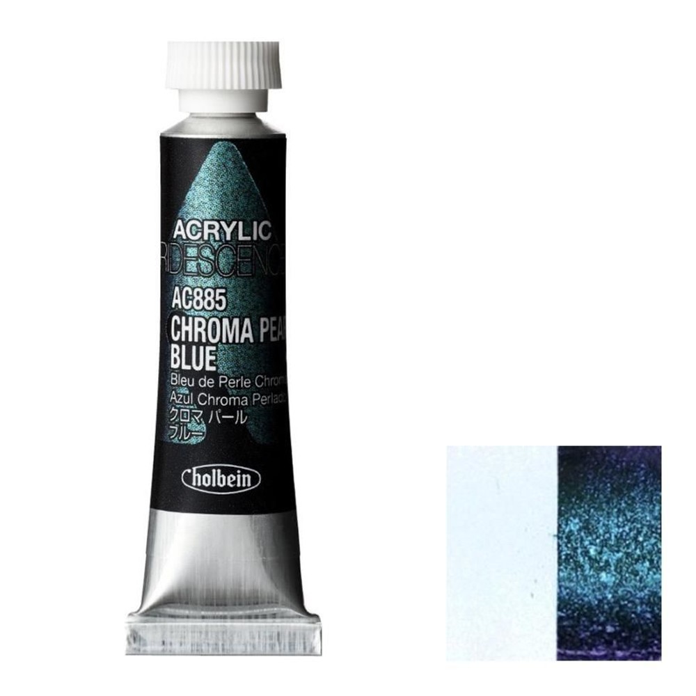 ホルベイン アクリリック カラーイリデッセンス 5ml AC885 クロマパール ブルー 14885, AC885クロマパールブルー, 5ml