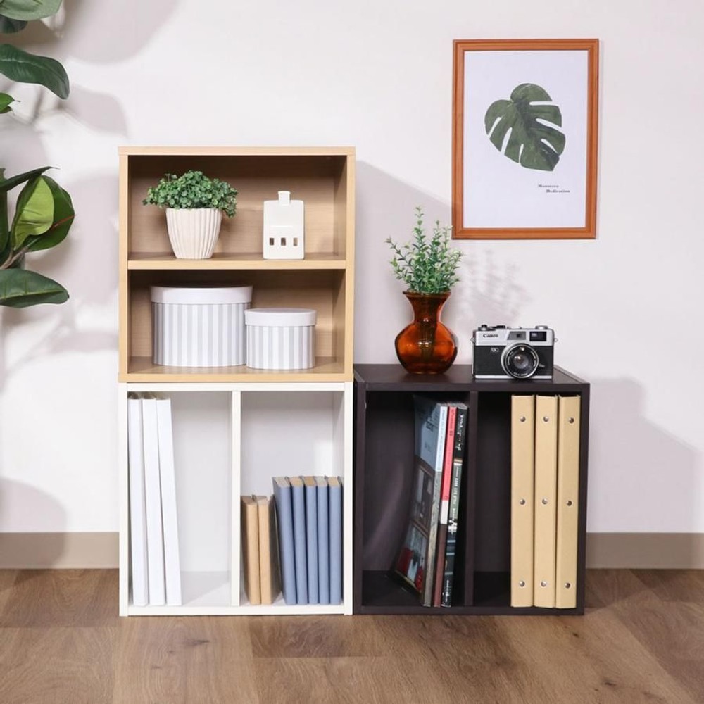 キューブボックス　棚付【メーカー直送 代引不可】, ホワイト, 1段