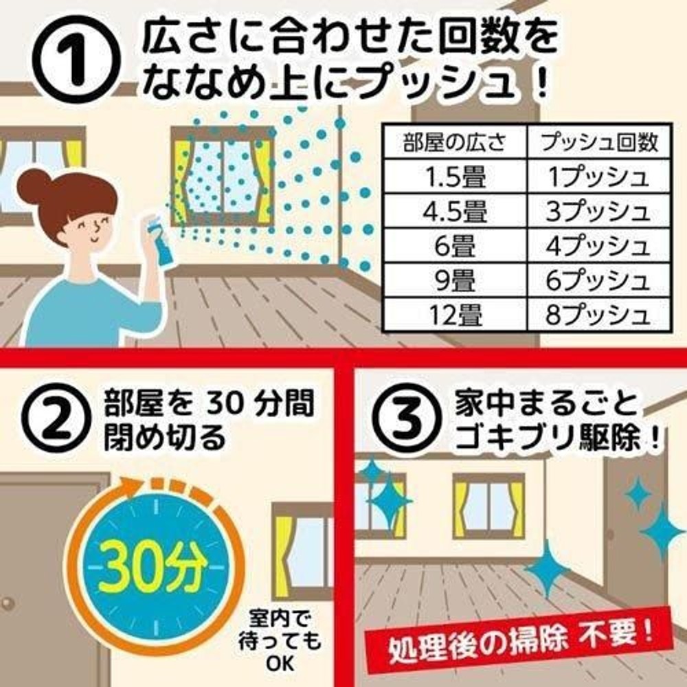KINCHO ゴキブリムエンダー 80プッシュ, ゴキブリ用, 80プッシュ（36ml）