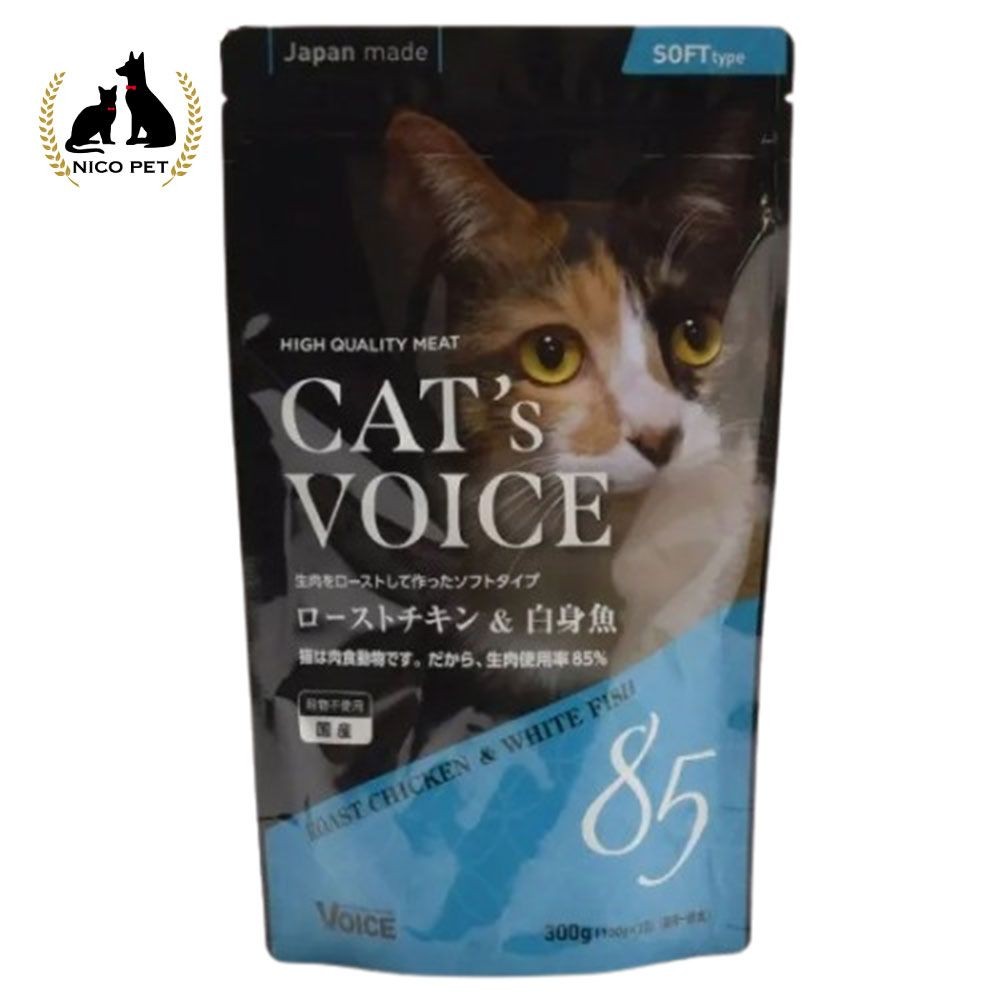 ヴォイス キャットヴォイス ローストチキン&白身魚 300g, 白身魚, 300g