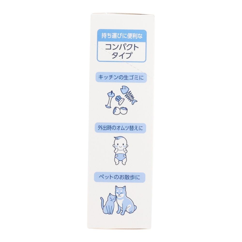 WIZ'A ウィザ　消臭袋　コンパクトＢＯＸ　８０Ｐ, グレー, 170&times;270mm