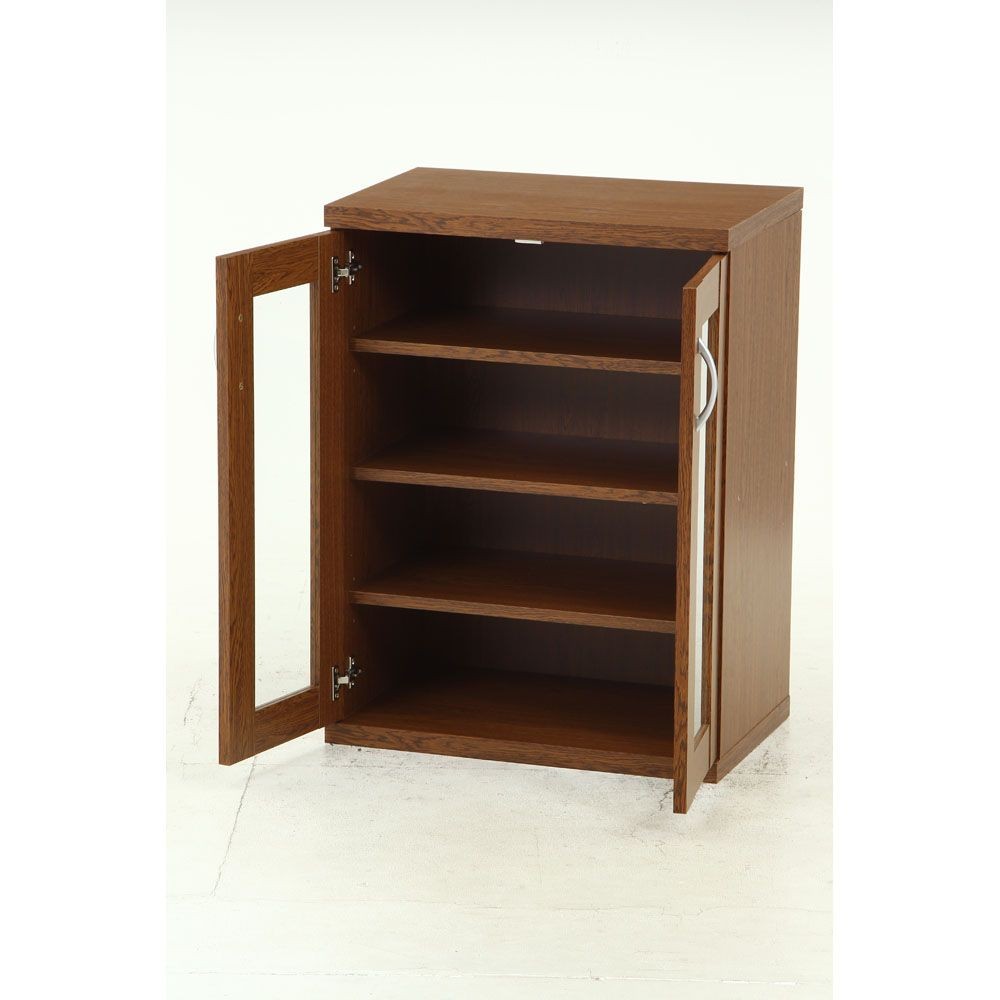 不二貿易 ラルゴ　キャビネット　オークＢＲ【メーカー直送・代引不可】, ブラウン, 幅600mm&times;奥行415mm&times;高さ800mm