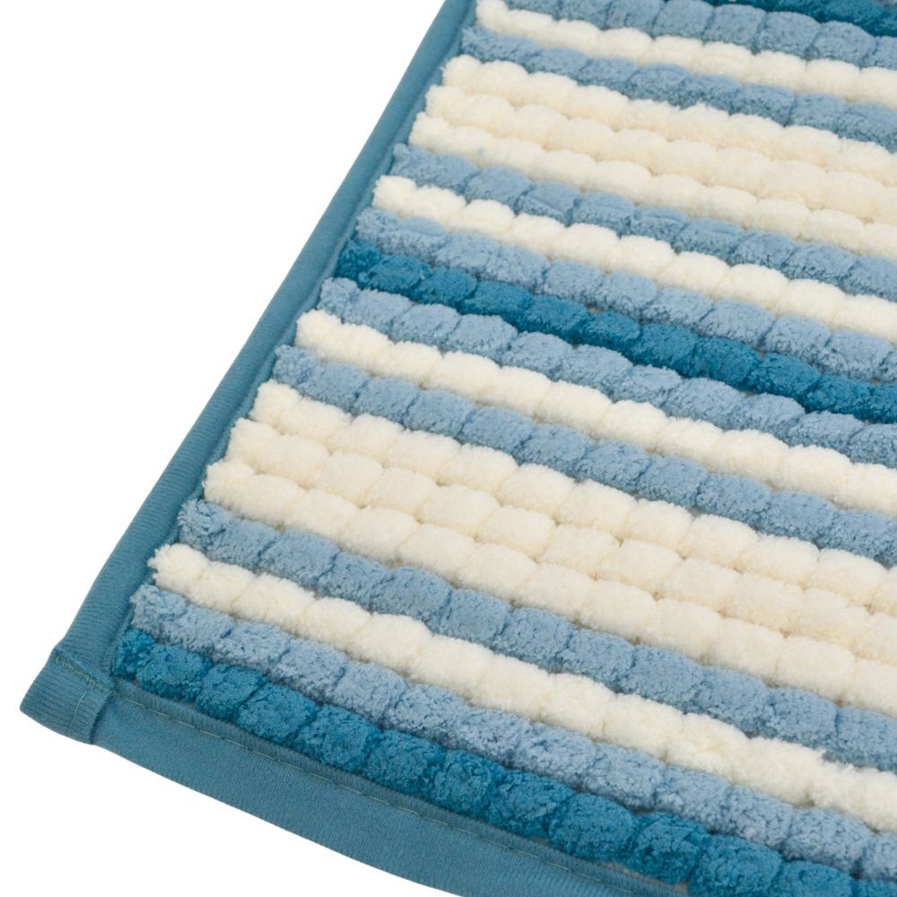 ウィザ WIZ'A 超吸水ボリュームバスマット　約５０×７５ｃｍ, ブルー, 50×75cm