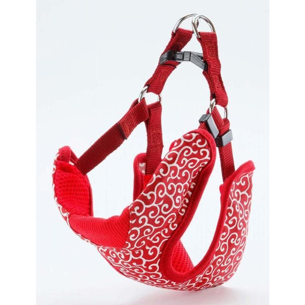 ペティオ　犬雅　唐草ベストハーネス, レッド, SSサイズ