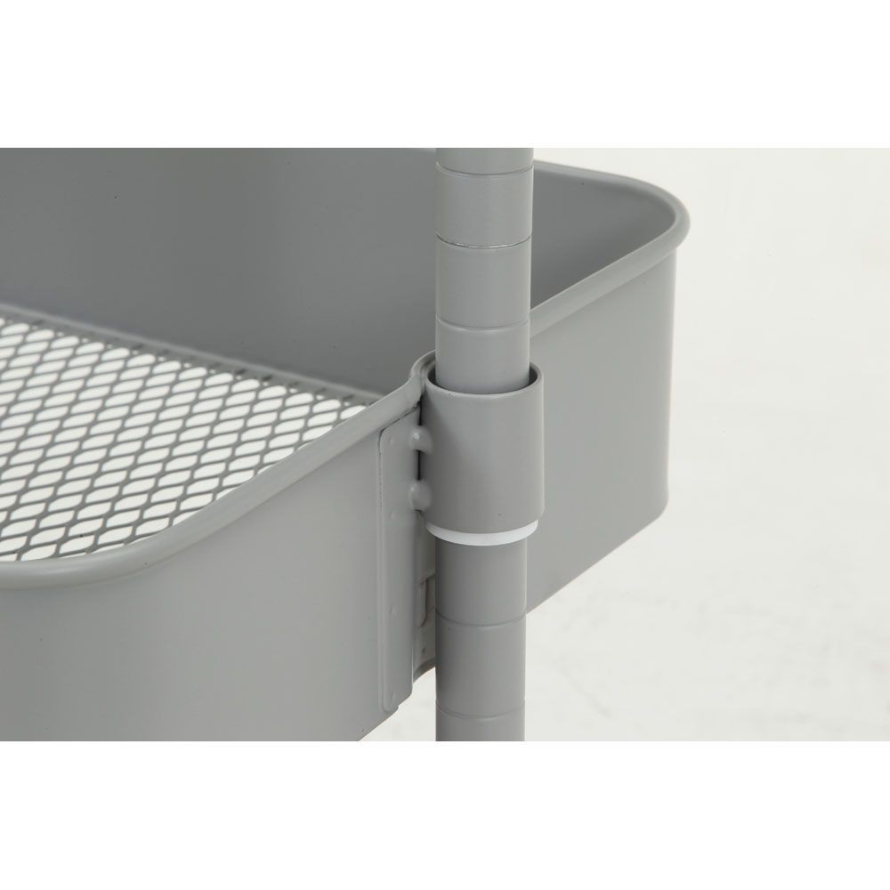 不二貿易 高さが調整できるワゴン　マルシェ　グレー【メーカー直送・代引不可】, グレー, 幅420mm&times;奥行360mm&times;高さ780mm