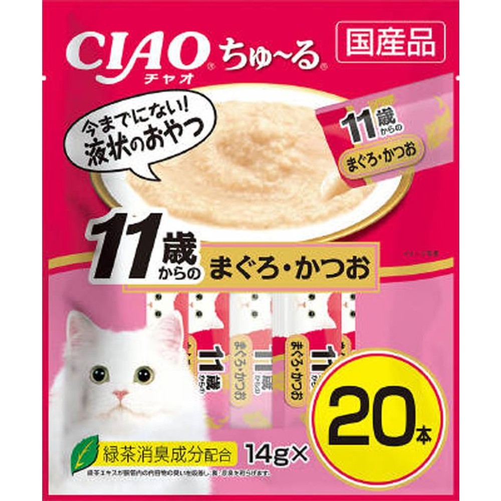 いなば　チャオちゅーる　11歳からの鮪鰹　14ｇ&times;20本, 11歳からの鮪鰹, 14g&times;20本