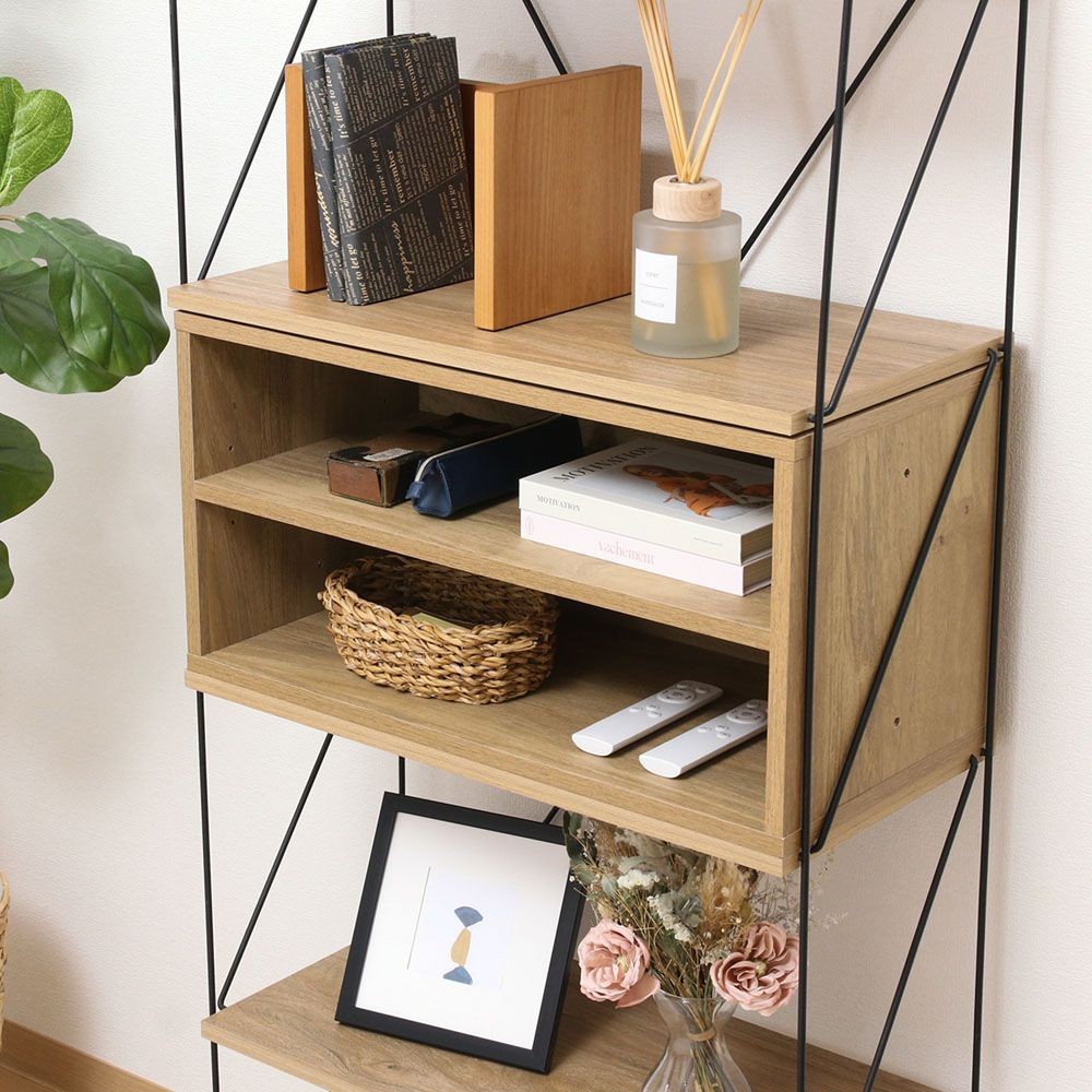 不二貿易 ＥＺＢＯ　コネクトボックス　棚付き　ＮＡ【メーカー直送・代引不可】, ナチュラル, 幅600mm&times;奥行300mm&times;高さ310mm