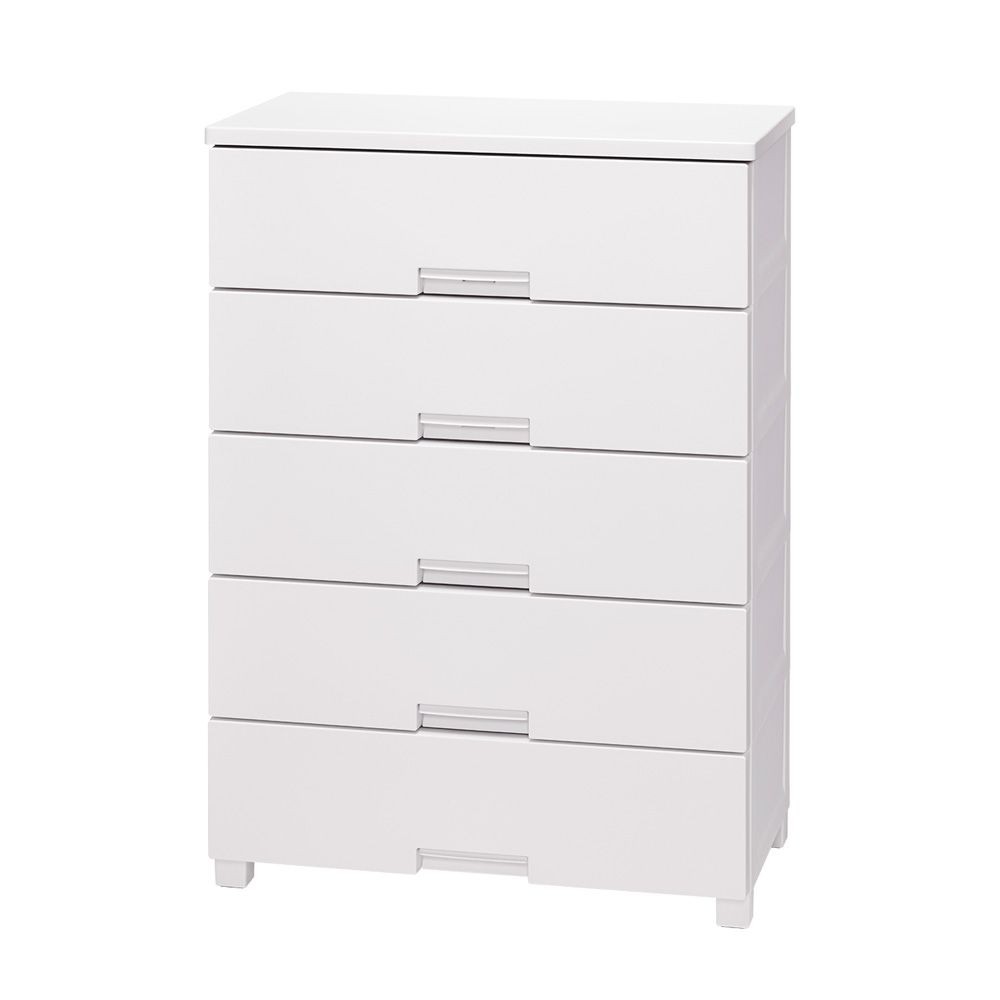フィッツチェスト　７５０５　ホワイト, ホワイト, 5段　幅75cm
