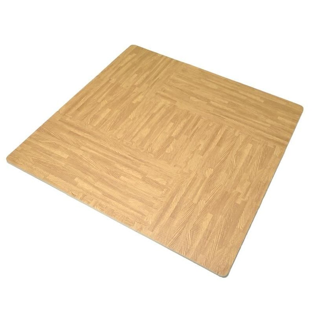 つなげるソフトマット　9枚組　木目柄, ホワイト, 9枚組