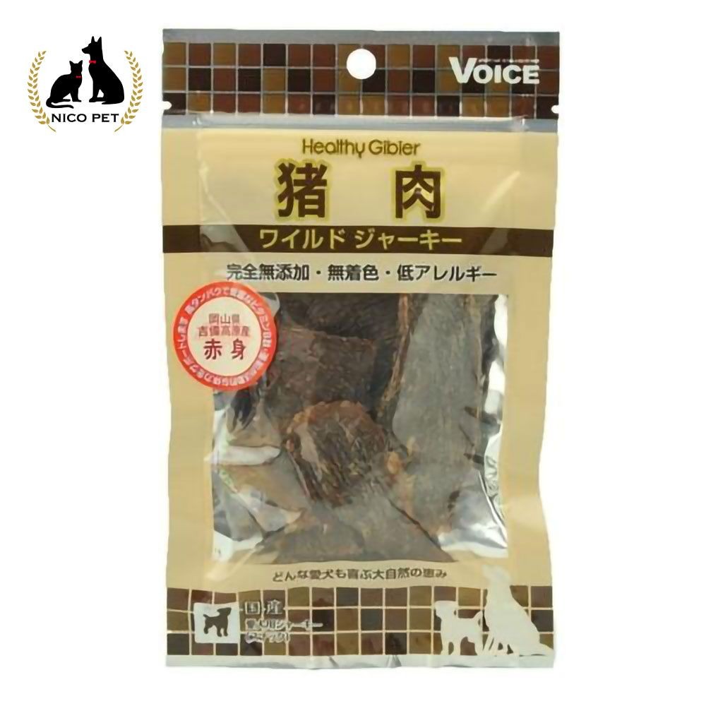 ヴォイス ヘルシージビエ 猪肉ワイルドジャーキー 赤身 20g, 赤身, 20g