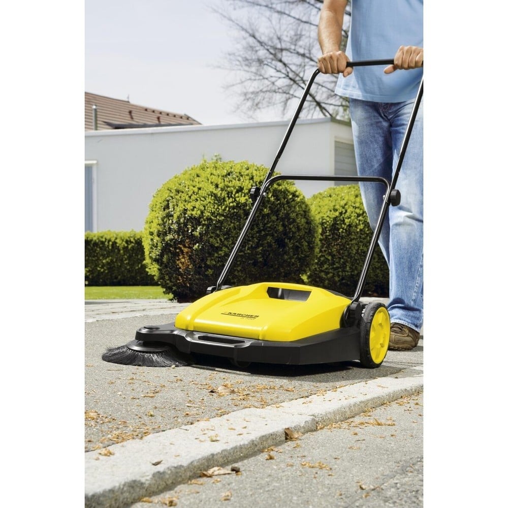 ケルヒャー スイーパー S4 手押し式スイーパー 1.766-320.0, イエロー, 幅760mm&times;奥行600mm&times;高さ940mm