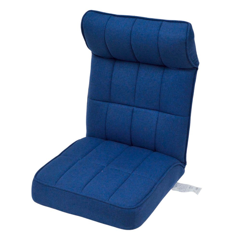 ジェルクッション座椅子, ネイビー, 幅490mm&times;奥行620mm&times;高さ710mm