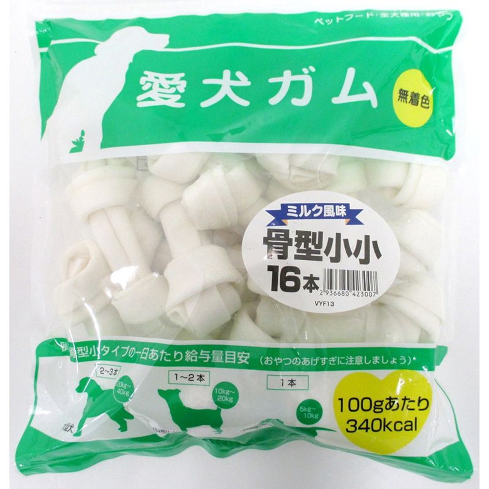愛犬ガム　ミルク風味　骨型　小小16本