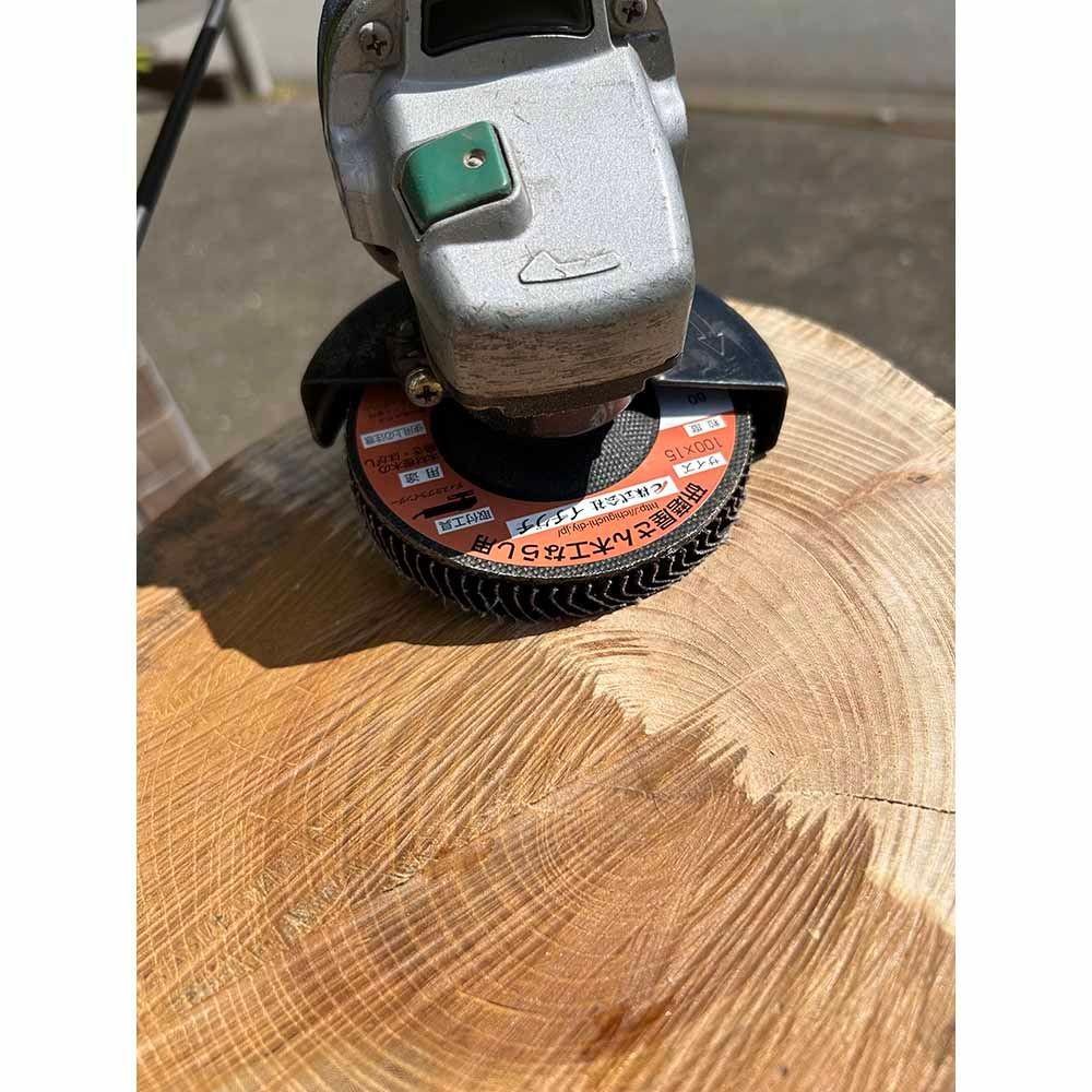 イチグチ 研磨屋サン 木工ならし用 サンドペーパー #120 ディスクグラインダー用 63012, ブラウン, #120